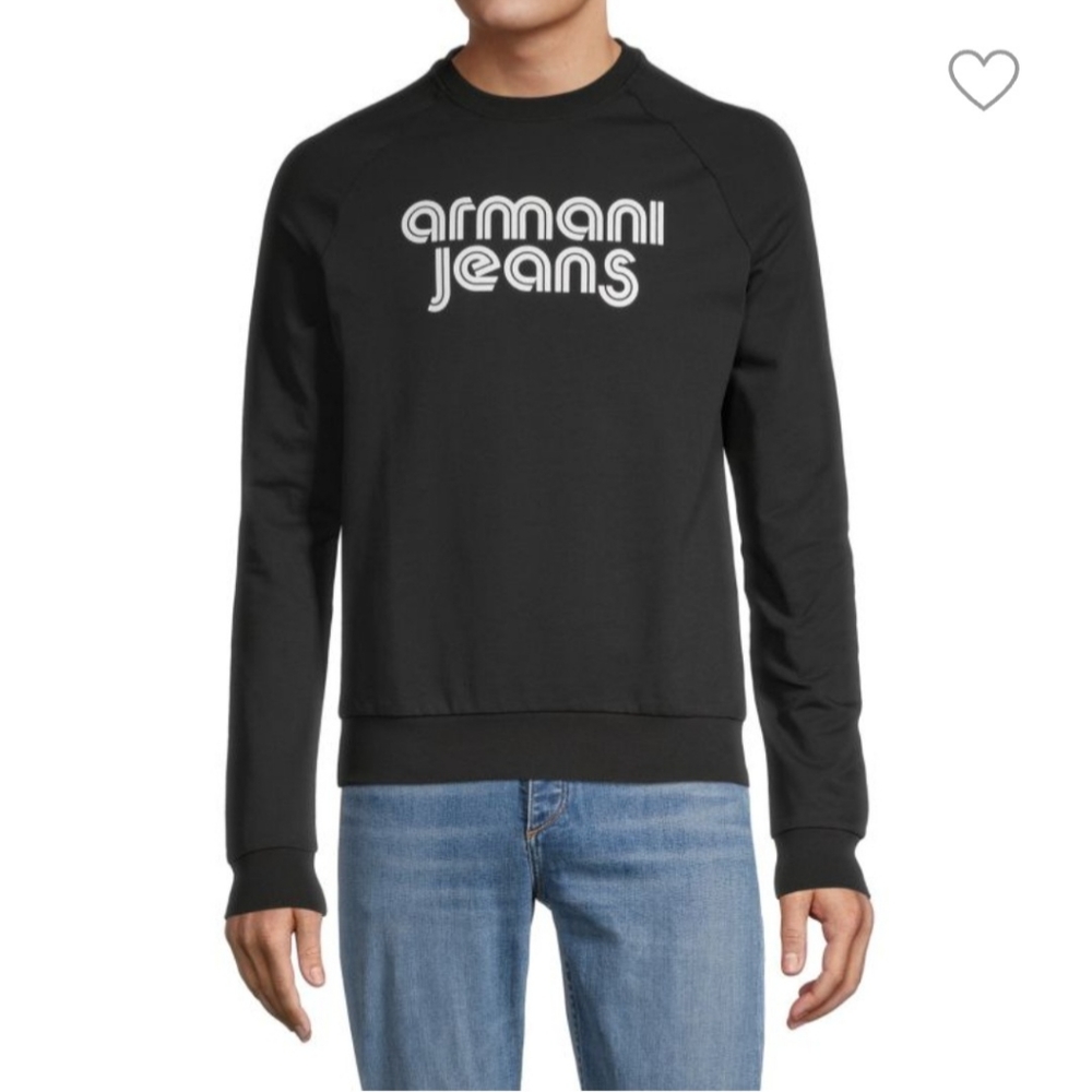 Armani Jeans Logo Sweatshirt, black, XXL